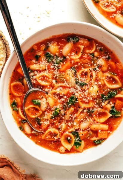 A smaller image of the Pasta e Fagioli, suitable for a recipe card thumbnail.