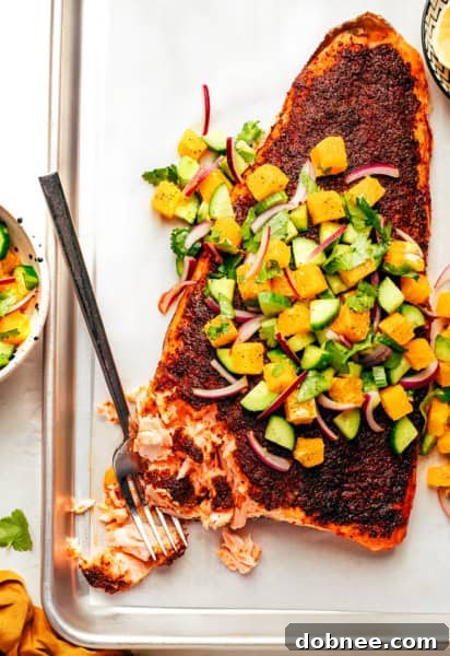 Sumac Blackened Salmon with Citrus Salsa recipe image