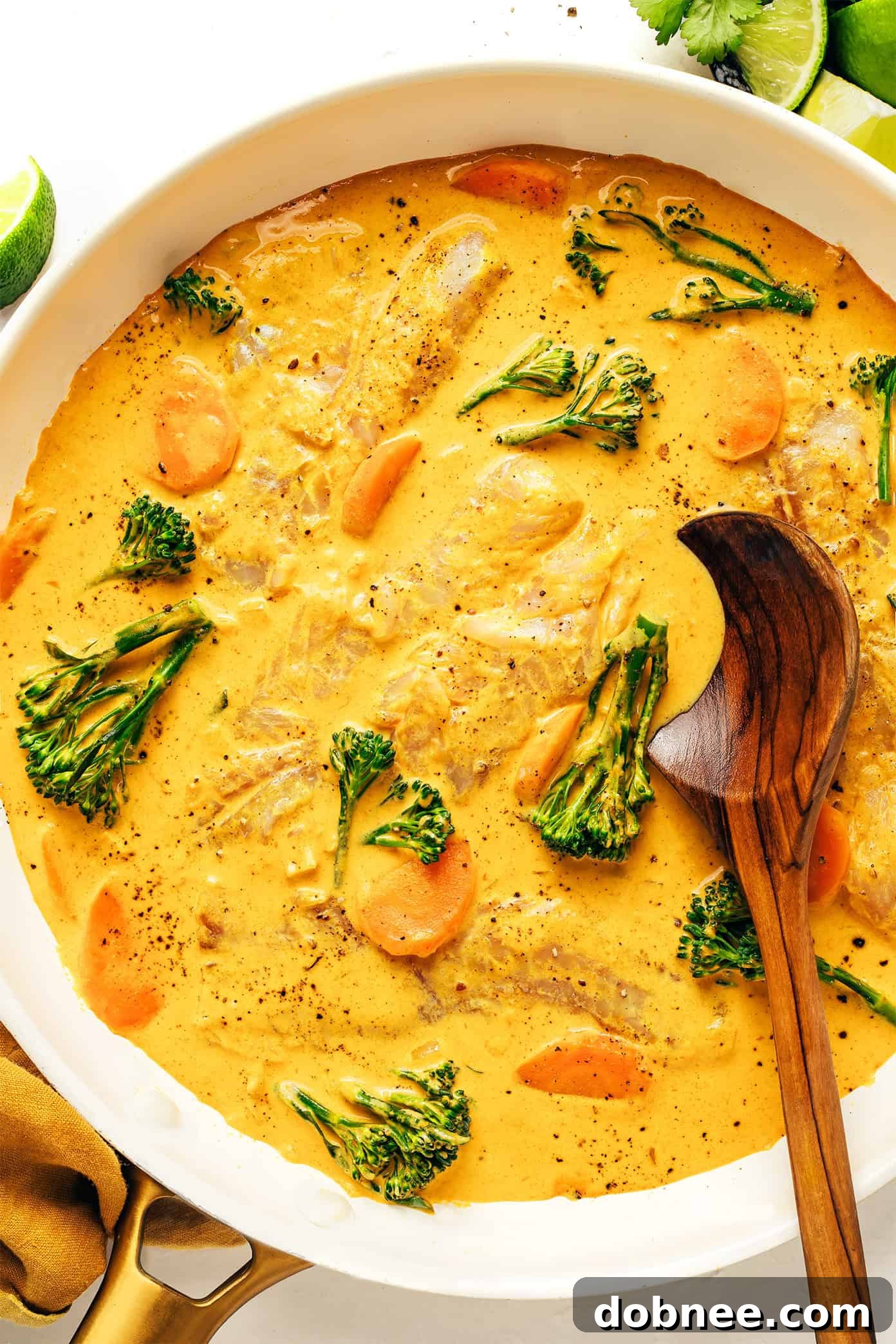 Delicious Thai Fish Curry, ready to be served