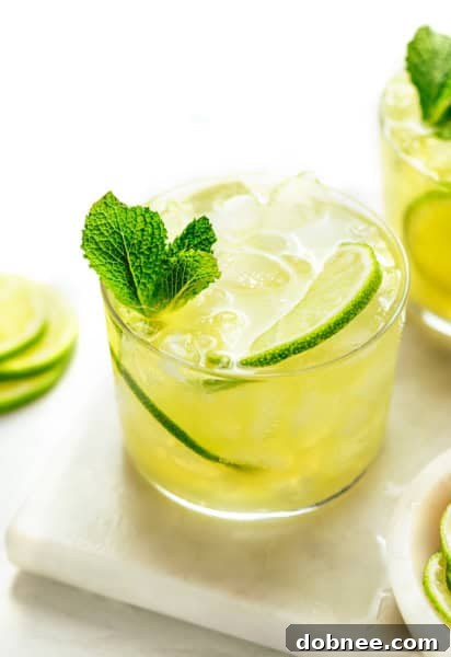 Cucumber Mint Gin Fizz cocktail, perfect for summer entertaining