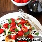 Chicken Caprese with fresh ingredients