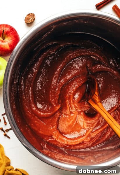 Delicious homemade apple butter in a jar.