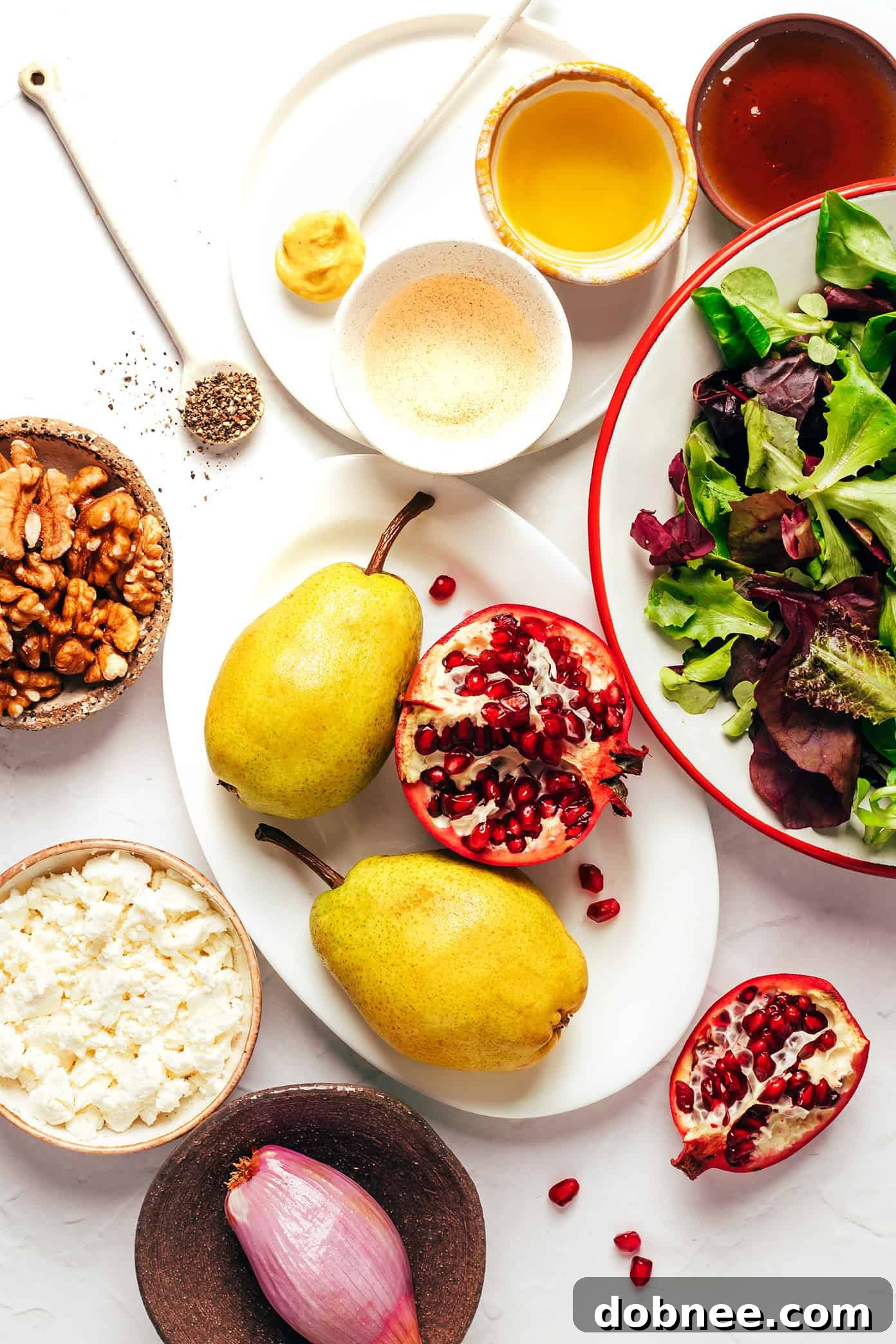 Golden Pear Salad 4 pear salad ingredients