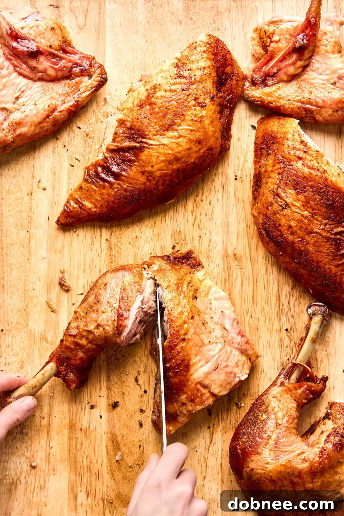 how to carve a turkey step 6