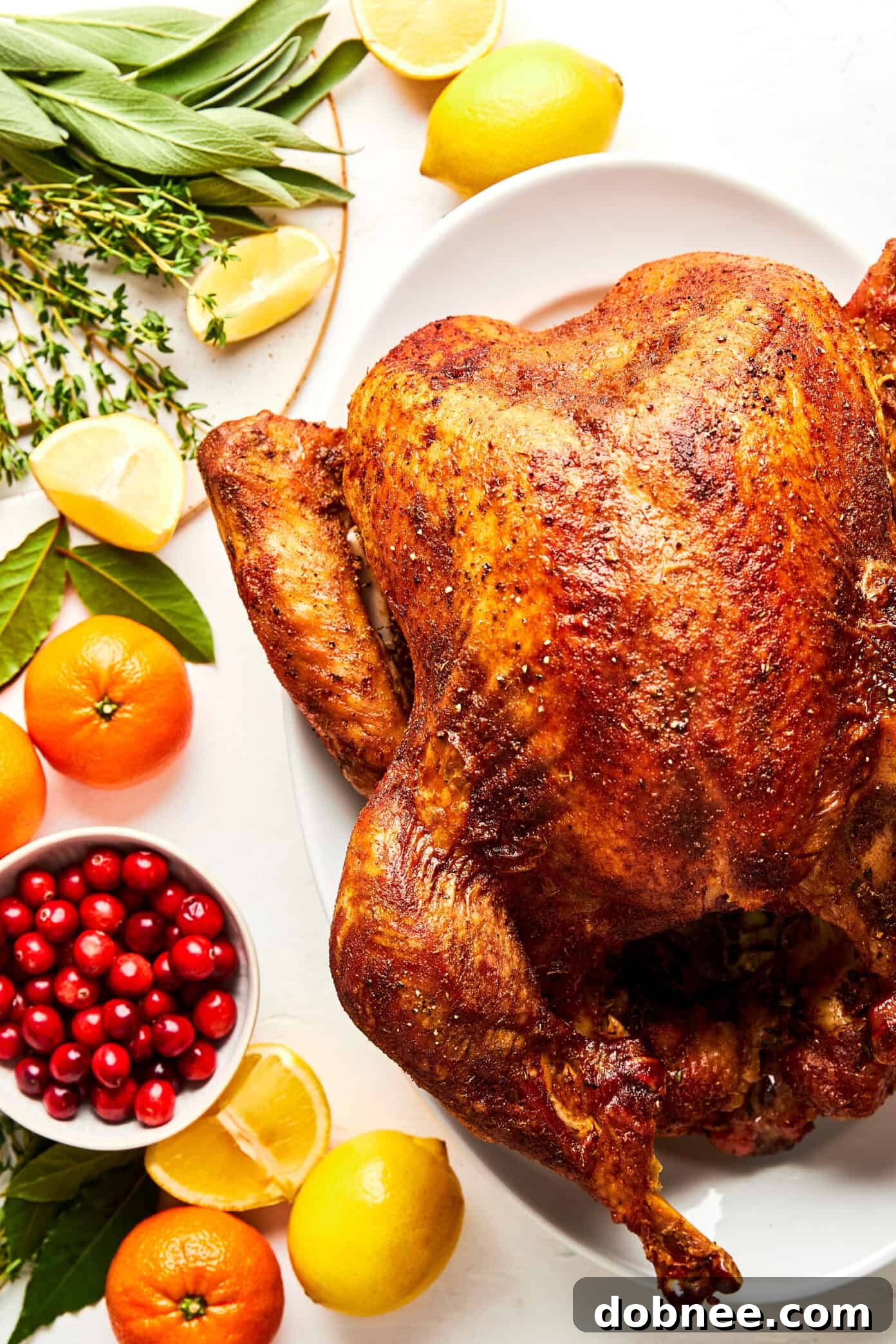 Carving a turkey on a wooden board