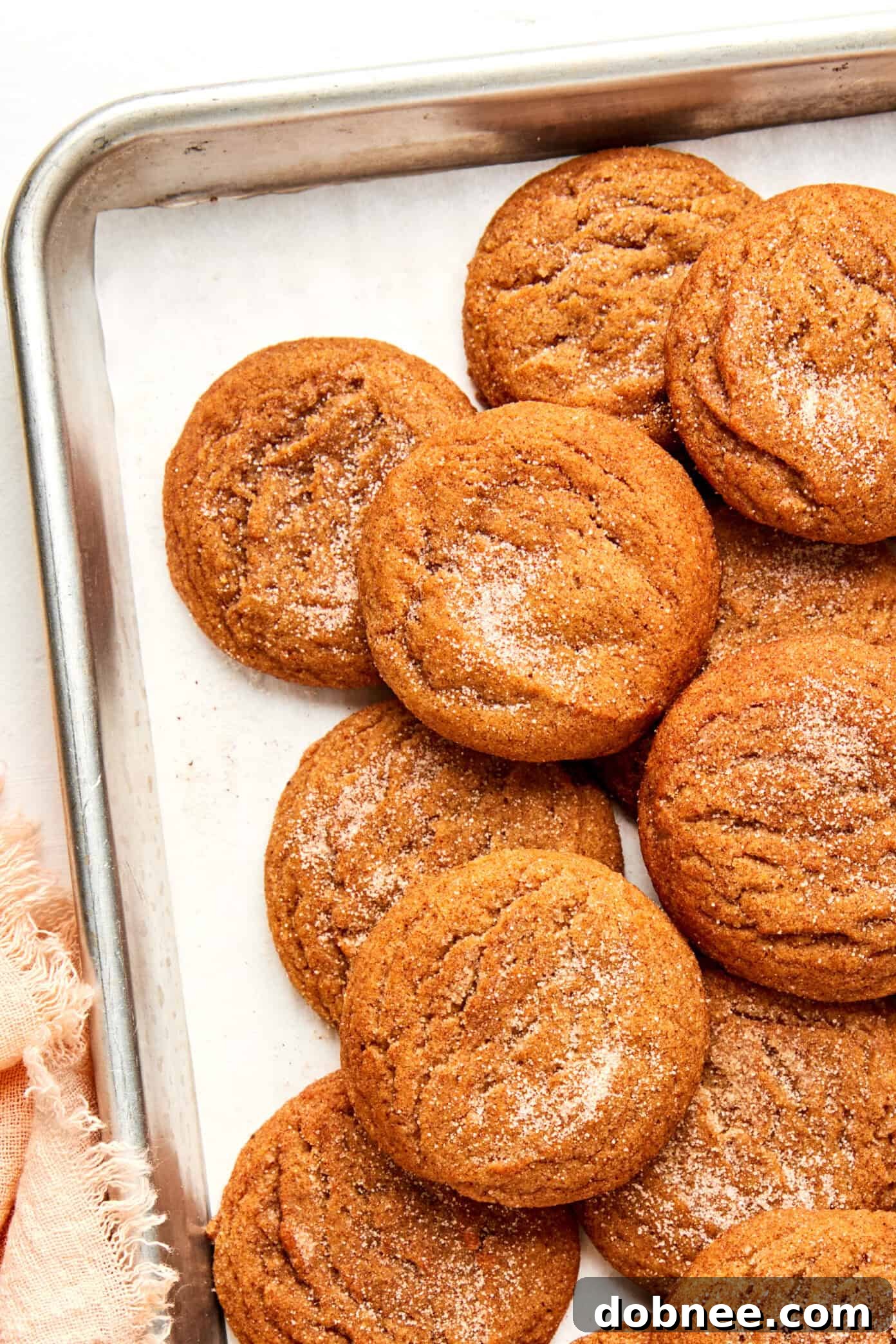 Delicious Chai Spiced Cookies arranged on a cooling rack, glistening with sugar.