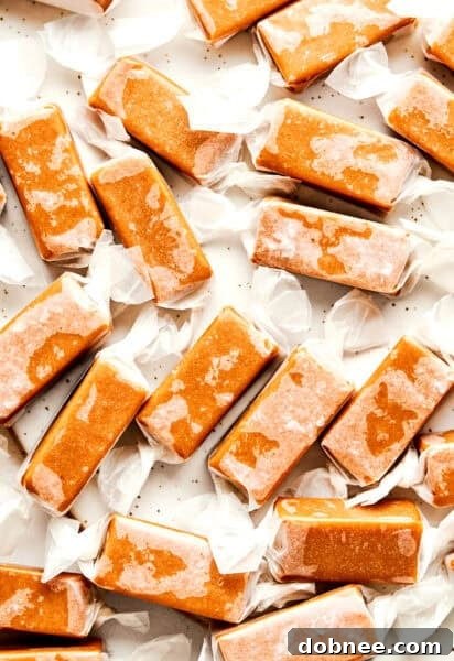 A plate of homemade salted caramels, perfect for a sweet treat or gift