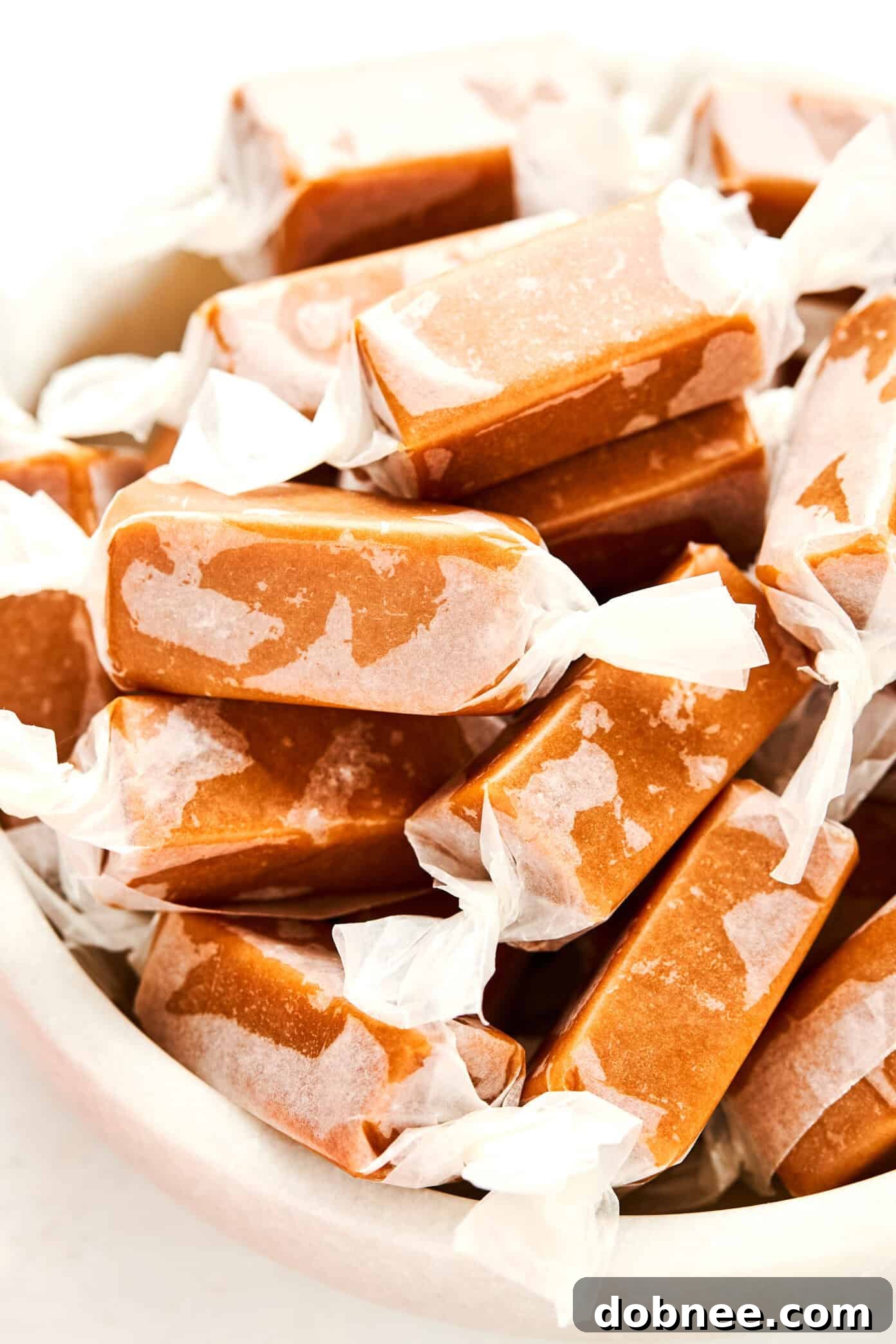 Sweet Salty Perfection 7 Close-up of neatly wrapped salted caramels