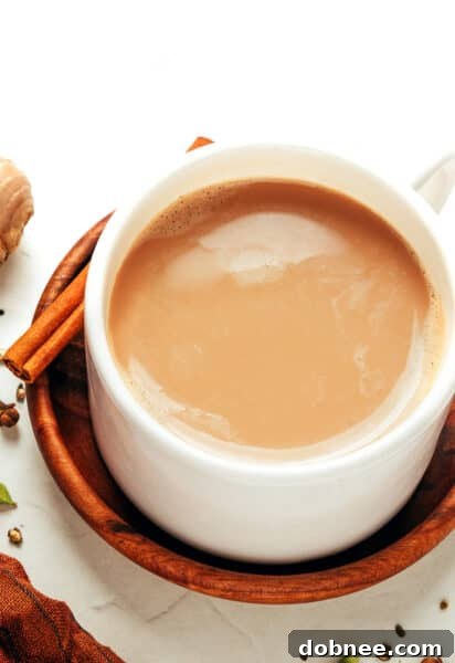A vibrant and comforting mug of homemade Masala Chai