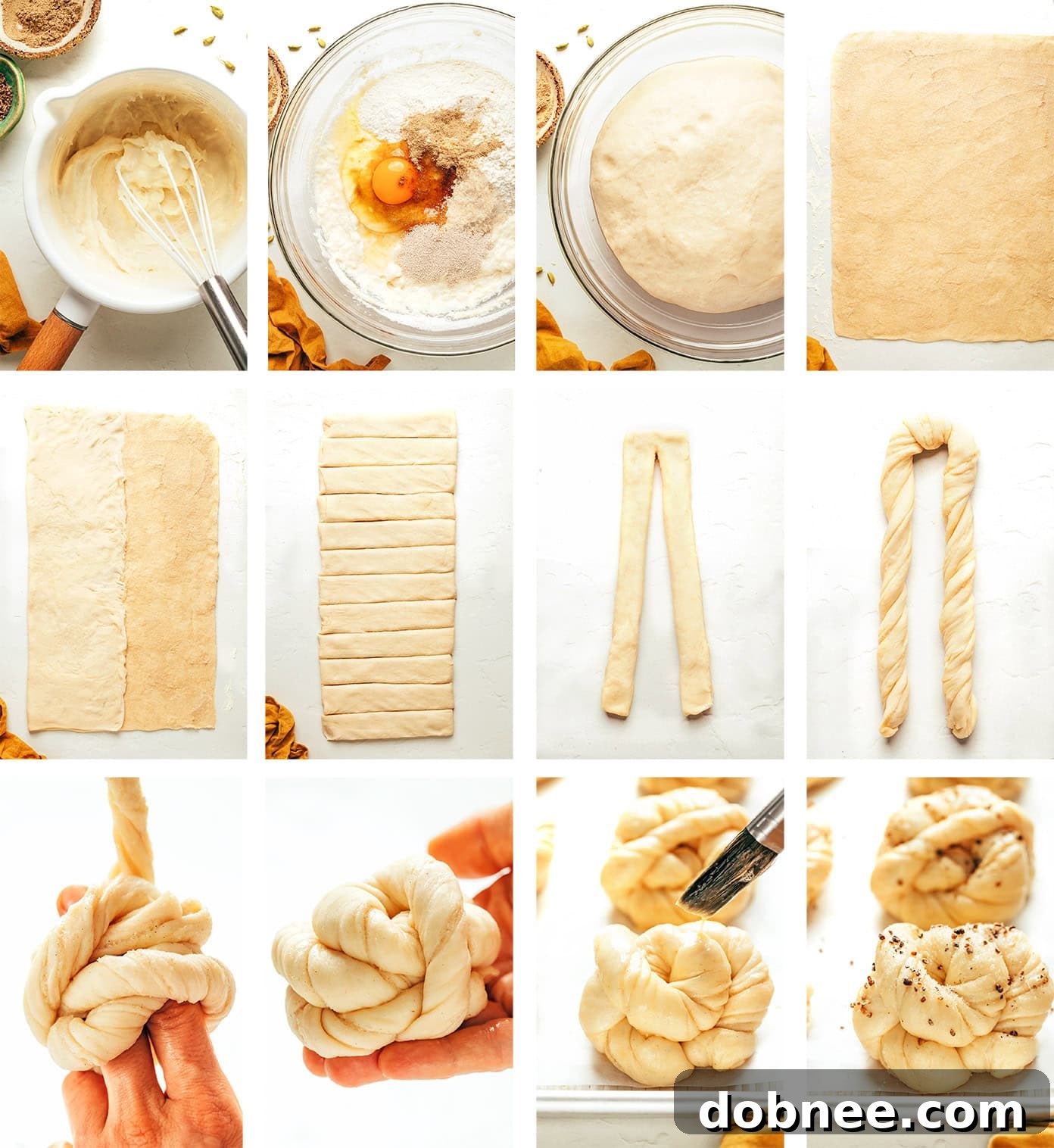 A tray of freshly baked Swedish Cardamom Buns, shimmering with a syrup glaze and sprinkled with coarse cardamom.