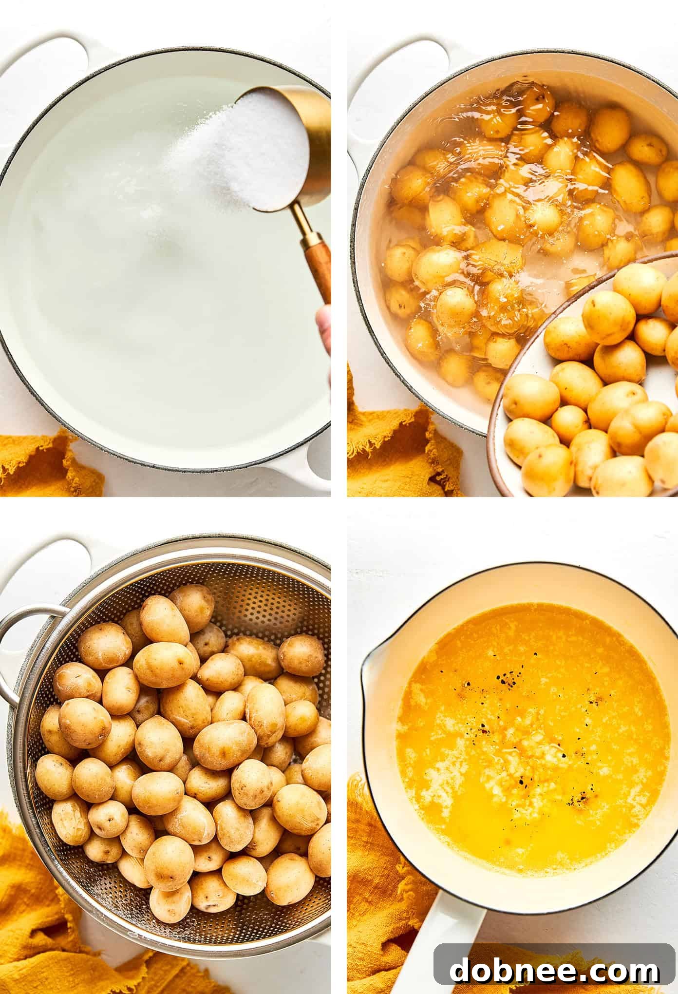 A close-up shot of small red new potatoes, ready for cooking Syracuse Salt Potatoes