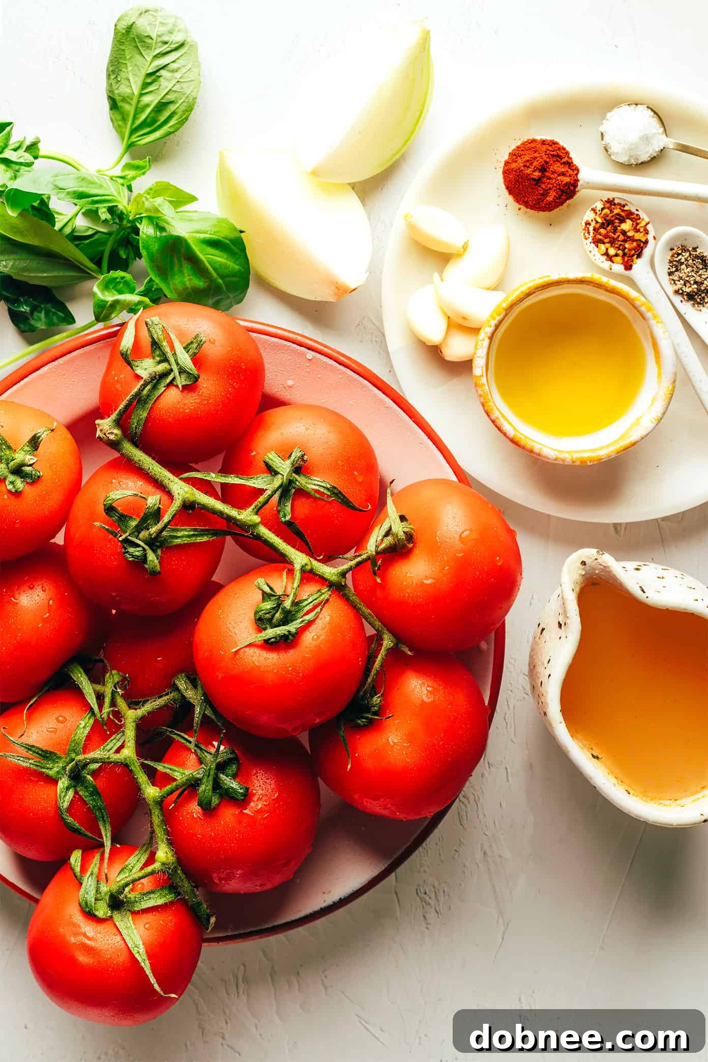 Fresh Ingredients for Roasted Tomato Soup