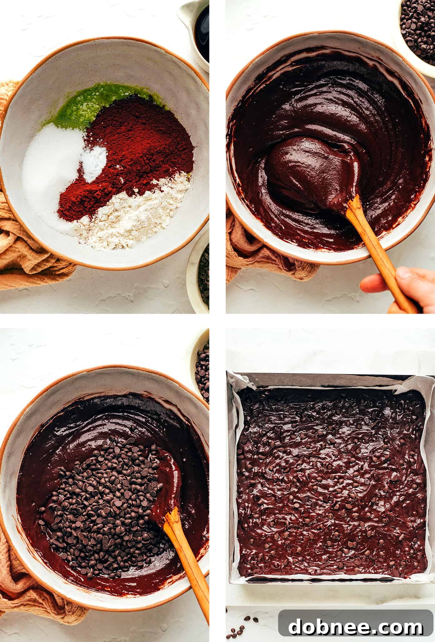 Decadent Plant-Based Brownies 4 Closeup of a tray of vegan brownies, showcasing their rich, dark color and fudgy texture.