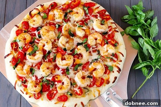 Delicious Homemade Shrimp Fra Diavolo Pizza