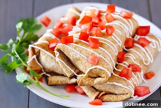 Crispy Oven-Baked Chicken Chimichangas