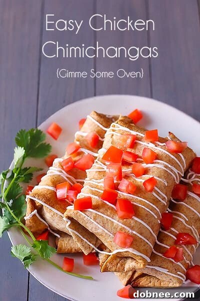Assembling Easy Chicken Chimichangas