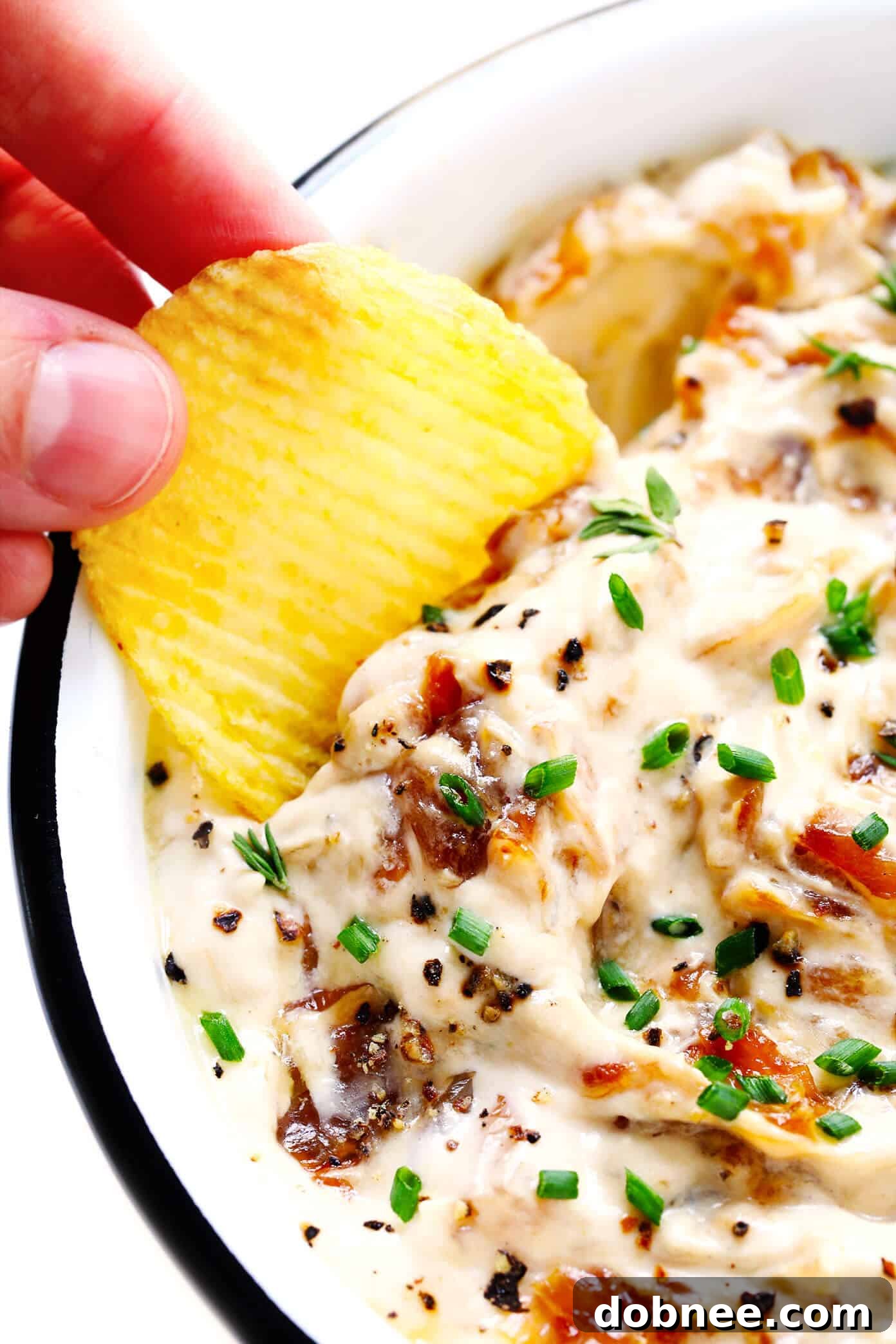 Onion Dip with Potato Chips