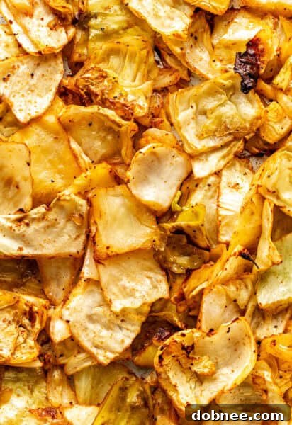 A bowl of freshly roasted cabbage, golden and inviting, ready to be served.