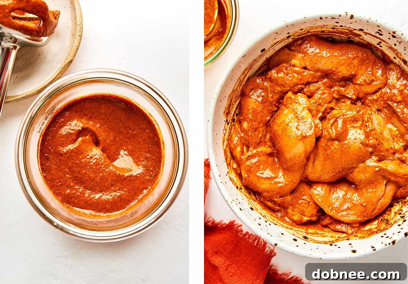 Close-up of perfectly cooked, charred Chipotle Chicken pieces in a bowl, glistening with juices and lime.