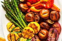 Charred Grilled Vegetables with Zesty Herb Marinade